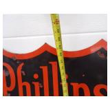 Original Double Sided Porcelain Phillips 66 Sign