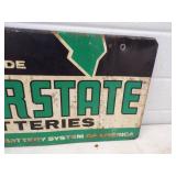Original Interstate Batteries Metal Sign