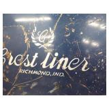 Original Crest liner Richmond IN Convex Button Metal Sign
