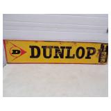 1965 Original Embossed Dunlop Tire Metal Sign