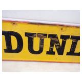 1965 Original Embossed Dunlop Tire Metal Sign