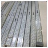 Mixed Lot of 12 New Surplus Kingbright DC08-11YWA LED Display Bars - 10 Large and 2 Small Tubes