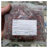 Mixed Lot of New Surplus Electronic Components - Film Capacitors, Electrolytic Capacitors, LEDs, Resistors and More - Partial Bags Included