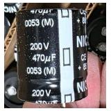NOS Surplus NIC Components NRLM471M200V 25X30 Electrolytic Capacitors 200V 470uF 25x30 - Qty 200