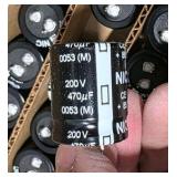 NOS Surplus NIC Components NRLM471M200V 25X30 Electrolytic Capacitors 200V 470uF 25x30 - Qty 200
