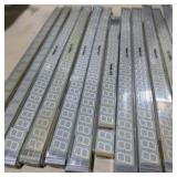 Mixed Lot of 12 New Surplus Kingbright DC08-11YWA LED Display Bars - 10 Large and 2 Small Tubes