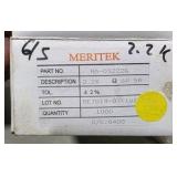 Mixed Lot of New Surplus Resistors - Meritek RA-05222G 2.2K Ohm, RCD CL101 680 Ohm, and More