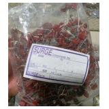 Mixed Lot of New Surplus Electronic Components - Film Capacitors, Electrolytic Capacitors, LEDs, Resistors and More - Partial Bags Included