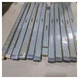 Mixed Lot of 12 New Surplus Kingbright DC08-11YWA LED Display Bars - 10 Large and 2 Small Tubes