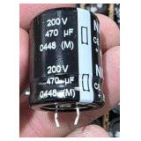 NOS Surplus NIC Components NRLM471M200V25X30 Electrolytic Capacitors 200V 470uF 25x30 - Qty 200