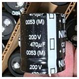 NOS Surplus NIC Components NRLM471M200V 25X30 Electrolytic Capacitors 200V 470uF 25x30 - Qty 200