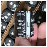 NOS Surplus NIC Components NRLM471M200V 25X30 Electrolytic Capacitors 200V 470uF 25x30 - Qty 200