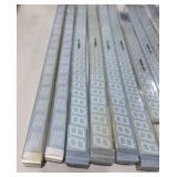 Mixed Lot of 12 New Surplus Kingbright DC08-11YWA LED Display Bars - 10 Large and 2 Small Tubes