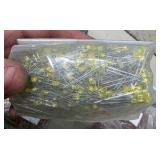 Mixed Lot of New Surplus Electronic Components - Film Capacitors, Electrolytic Capacitors, LEDs, Resistors and More - Partial Bags Included