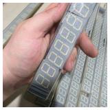 Mixed Lot of 12 New Surplus Kingbright DC08-11YWA LED Display Bars - 10 Large and 2 Small Tubes