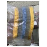 Mixed Lot of New Surplus Electronic Components - Film Capacitors, Electrolytic Capacitors, LEDs, Resistors and More - Partial Bags Included