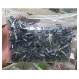 Mixed Lot of New Surplus Electronic Components - Film Capacitors, Electrolytic Capacitors, LEDs, Resistors and More - Partial Bags Included