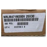 NOS Surplus NIC Components NRLM471M200V 25X30 Electrolytic Capacitors 200V 470uF 25x30 - Qty 200
