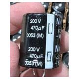 NOS Surplus NIC Components NRLM471M200V Electrolytic Capacitors 200V 470uF 25x30 - Qty 200
