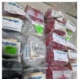 Mixed Lot of NOS Surplus Kingbright LED Components - Red, Orange, Green and Clear Indicator Lamps