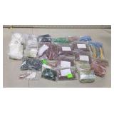 Mixed Lot of New Surplus Electronic Components - Film Capacitors, Electrolytic Capacitors, LEDs, Resistors and More - Partial Bags Included