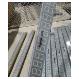 Mixed Lot of 12 New Surplus Kingbright DC08-11YWA LED Display Bars - 10 Large and 2 Small Tubes