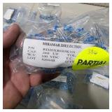 Mixed Lot of Nos Surplus Capacitors - REA, Miramar Dielectric, COG Ceramic and Electrolytic Components - Partial Bags Included