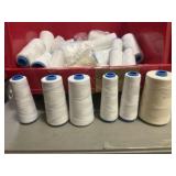 Bucket of white threads