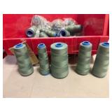 Bucket of embroidery threads