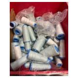 Bucket of embroidery threads