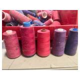 Bucket of embroidery threads