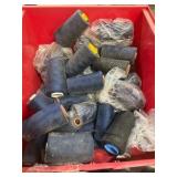 Bucket of embroidery threads