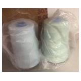 box of embroidery thread cones, all brand new