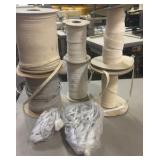 spools of elastic various colors and sizes