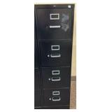 Black filing cabinet