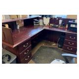 desk and filing cabinet