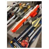 Bucket of Halloween costume swords