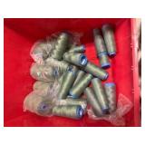 Bucket of embroidery threads