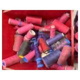 Bucket of embroidery threads