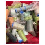 Bucket of embroidery threads