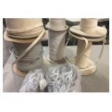 spools of elastic various colors and sizes