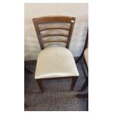 (4) padded wooden chairs