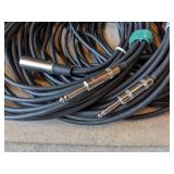 LOT OF BAND MICROPHONE, SPEAKER & GUITAR CABLES