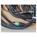LOT OF BAND MICROPHONE, SPEAKER & GUITAR CABLES