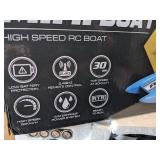 NEW HIGH SPEED RC BOAT & 2.4GHZ REMOTE CONTROL - LOW BATTERY PROTECTION