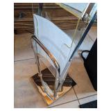 FOLDABLE 4 CLEAR POCKET MAGAZINE BROCHURE PORTABLE POP UP RACK