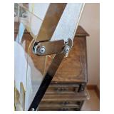 FOLDABLE 4 CLEAR POCKET MAGAZINE BROCHURE PORTABLE POP UP RACK