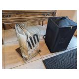 FOLDABLE 4 CLEAR POCKET MAGAZINE BROCHURE PORTABLE POP UP RACK