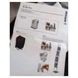 FOLDABLE 4 CLEAR POCKET MAGAZINE BROCHURE PORTABLE POP UP RACK