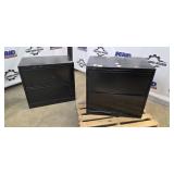 Black 2-Drawer Filing Cabinet (Lot of 2)